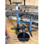 3X METAL PUB TABLE SUPPORTS, VARIOUS SIZES, LARGEST 109CM (H)