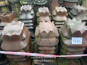 6X SALT GLAZED CHIMNEY POTS, 60CM (H) X 30CM (DIA)