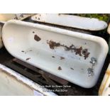 VINTAGE CAST IRON BATH TUB, WITHOUT FEET, 175CM (L) X 70CM (L) X 45CM (H)