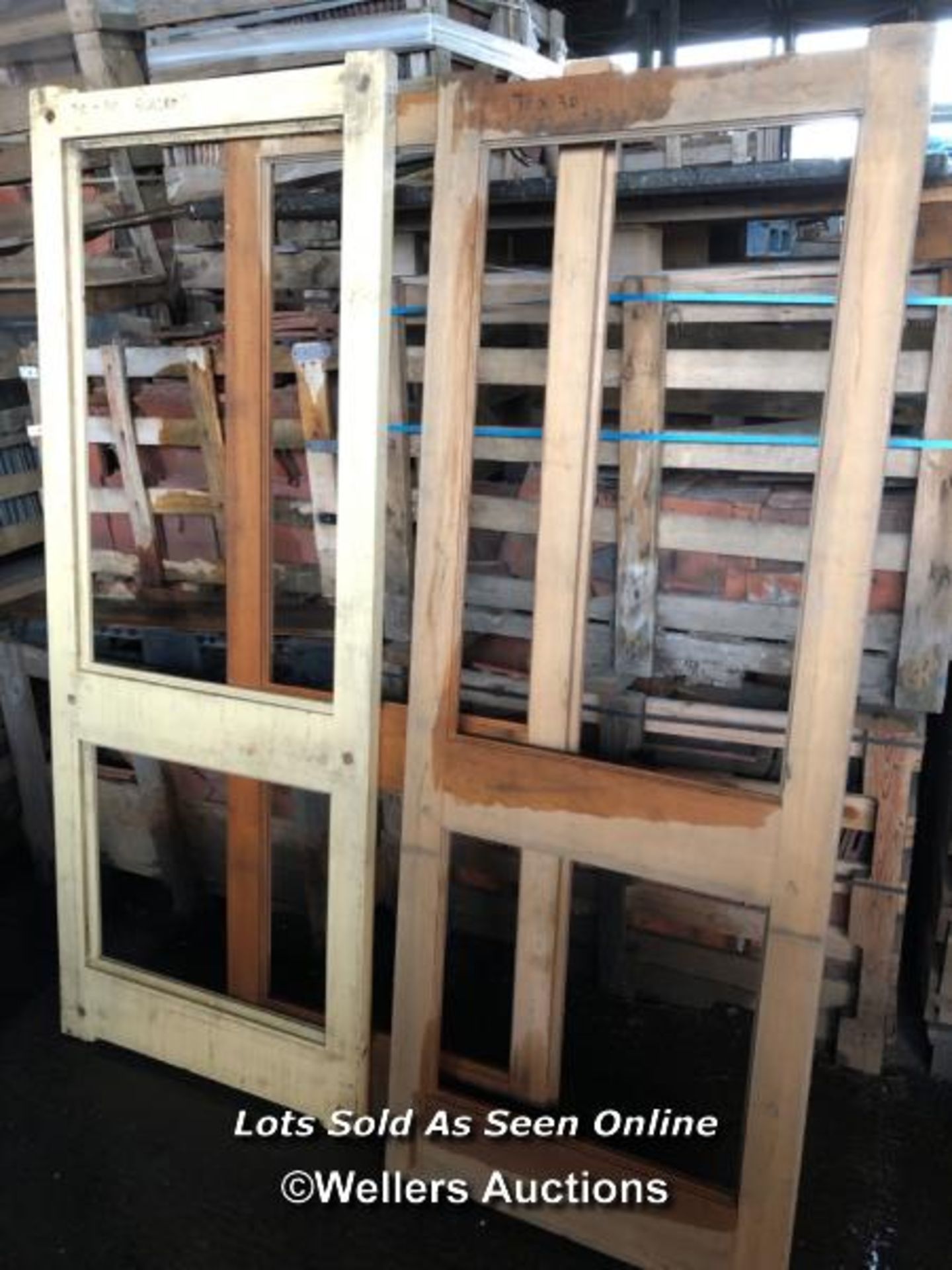5X ASSORTED DOOR FRAMES, READY FOR GLAZING, SEE IMAGES FOR APPROX SIZES - Image 3 of 5