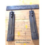 SLATE FIRE SURROUND, COLUMN HEIGHT 116CM (H) X 22CM (W) X 8CM (D), TOP 154CM (W) X 25CM (D)