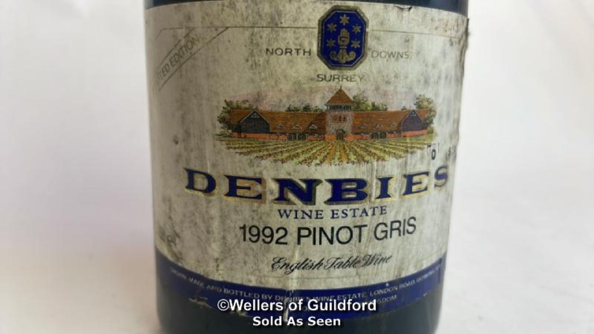 1992 Denbies Pino Gris, 75cl, 10.5% vol / Please see images for fill level and general condition. - Image 2 of 5