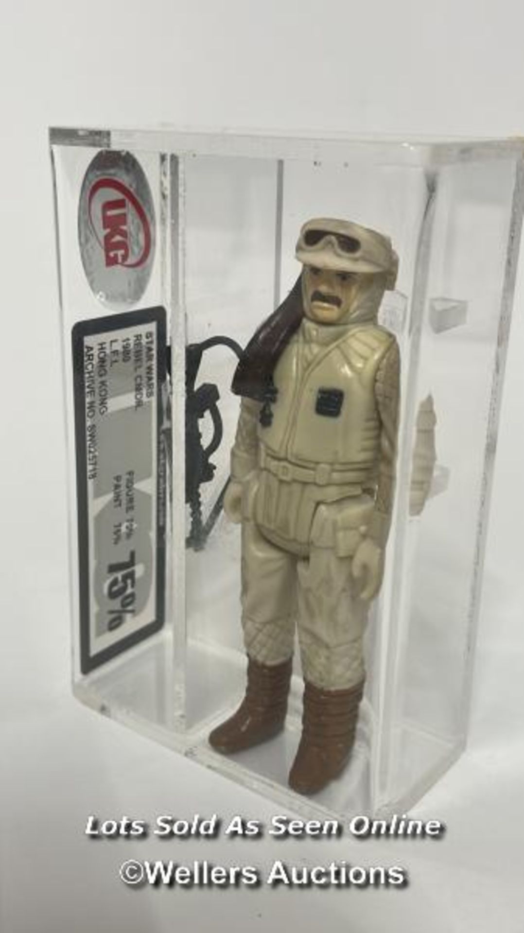 Star Wars vintage Rebel Commander 3 3/4" figure, HK 1980, UKG graded 75% figure 70 paint 75 - Bild 2 aus 6