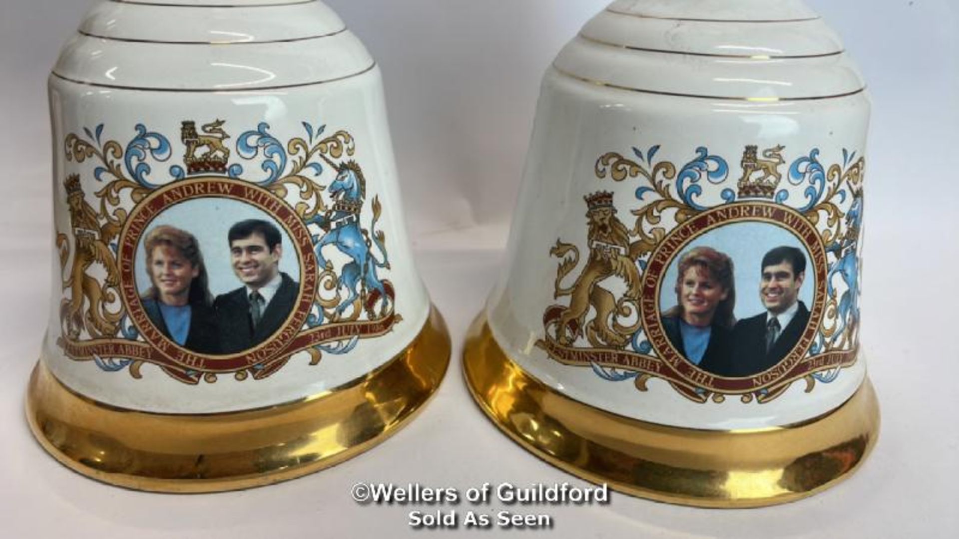 Two Bell's Scotch Whisky Decanters Commemerating The Marriage of Prince Andrew and Sarah Ferguson 23 - Image 4 of 10