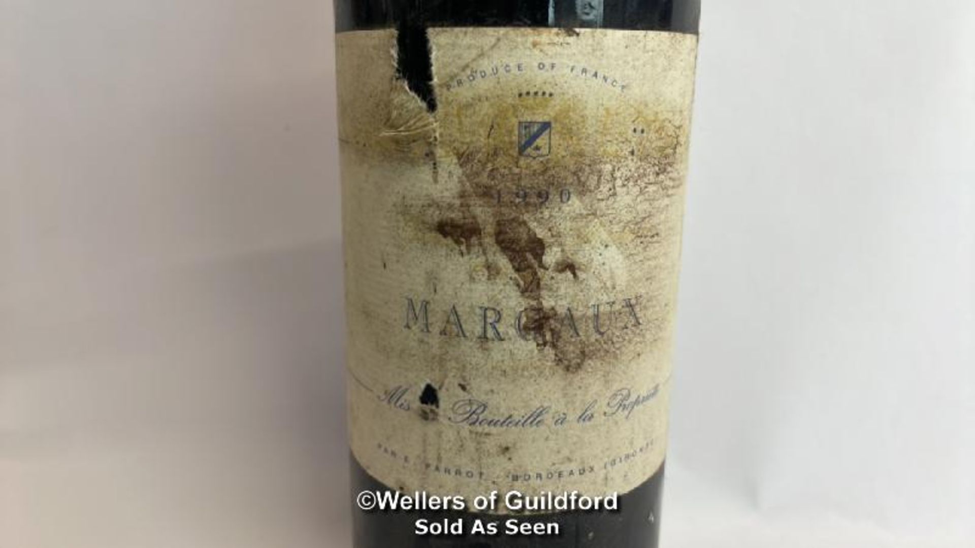 1990 Margaux Par E Parrot Bordeaux (Gironde), 75cl, 12% vol / Please see images for fill level and - Image 4 of 12