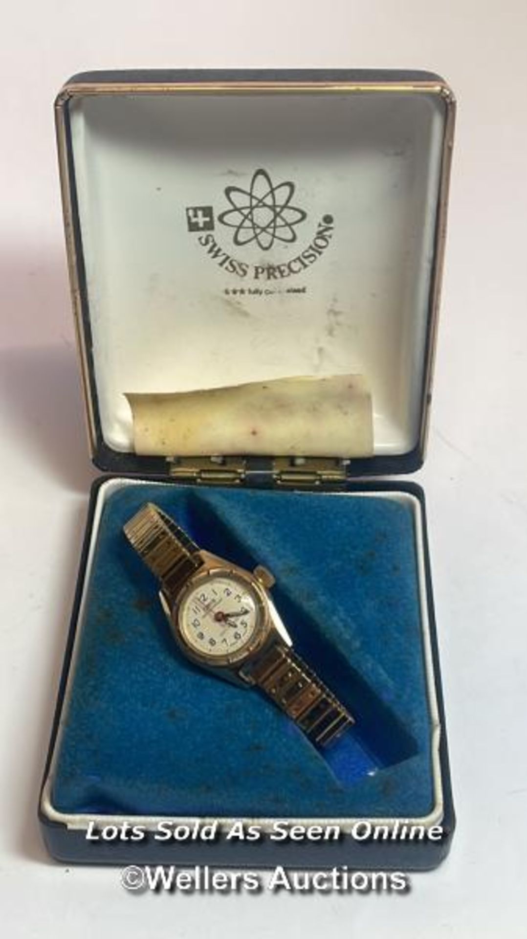 Vintage Oris gold plated cocktail wristwatch, 2cm diameter with box - Image 11 of 12