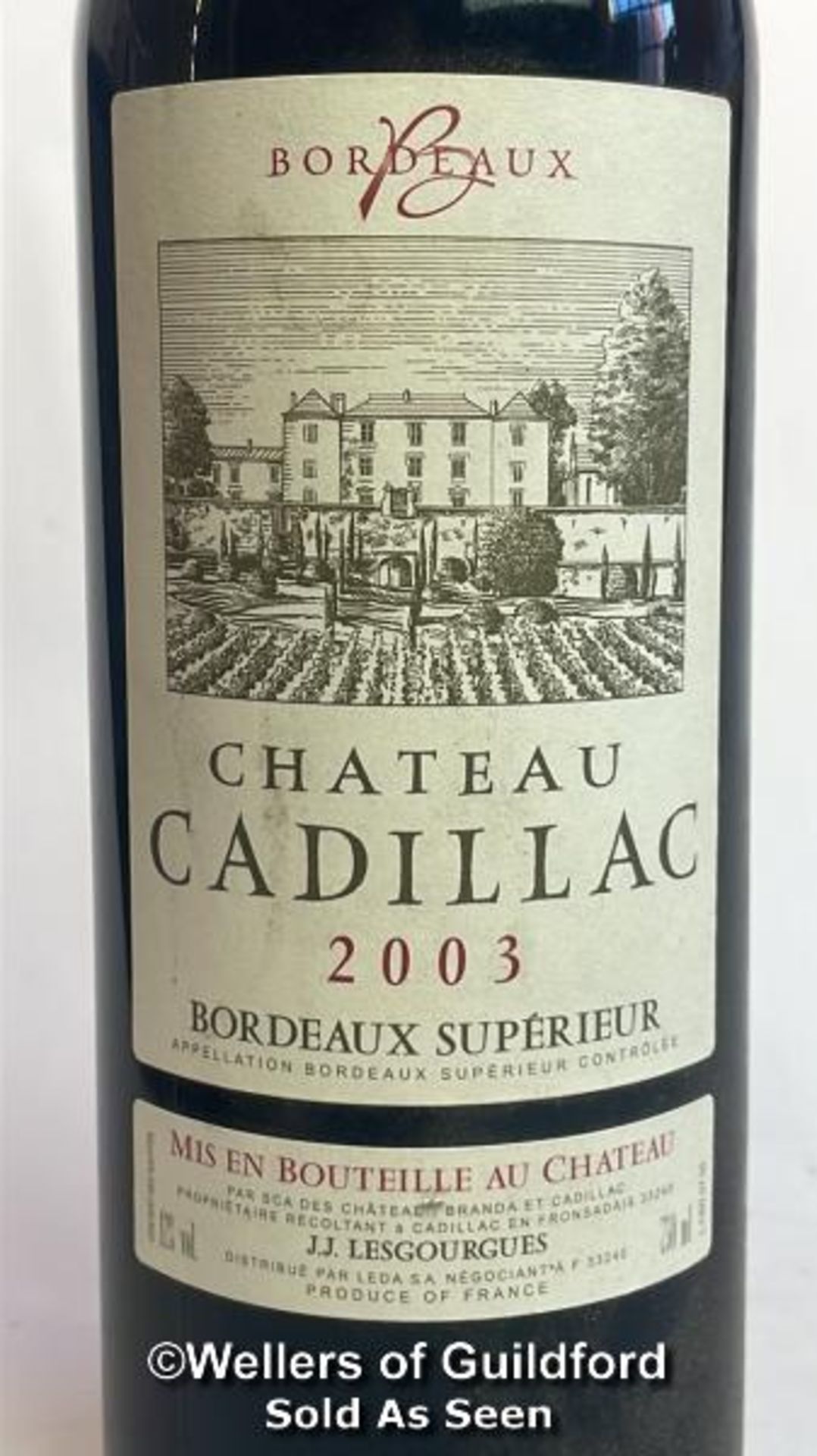 2003 Chateau Cadillac, Bordeaux Superieur, 75cl, 12% vol / Please see images for fill level and - Image 2 of 6
