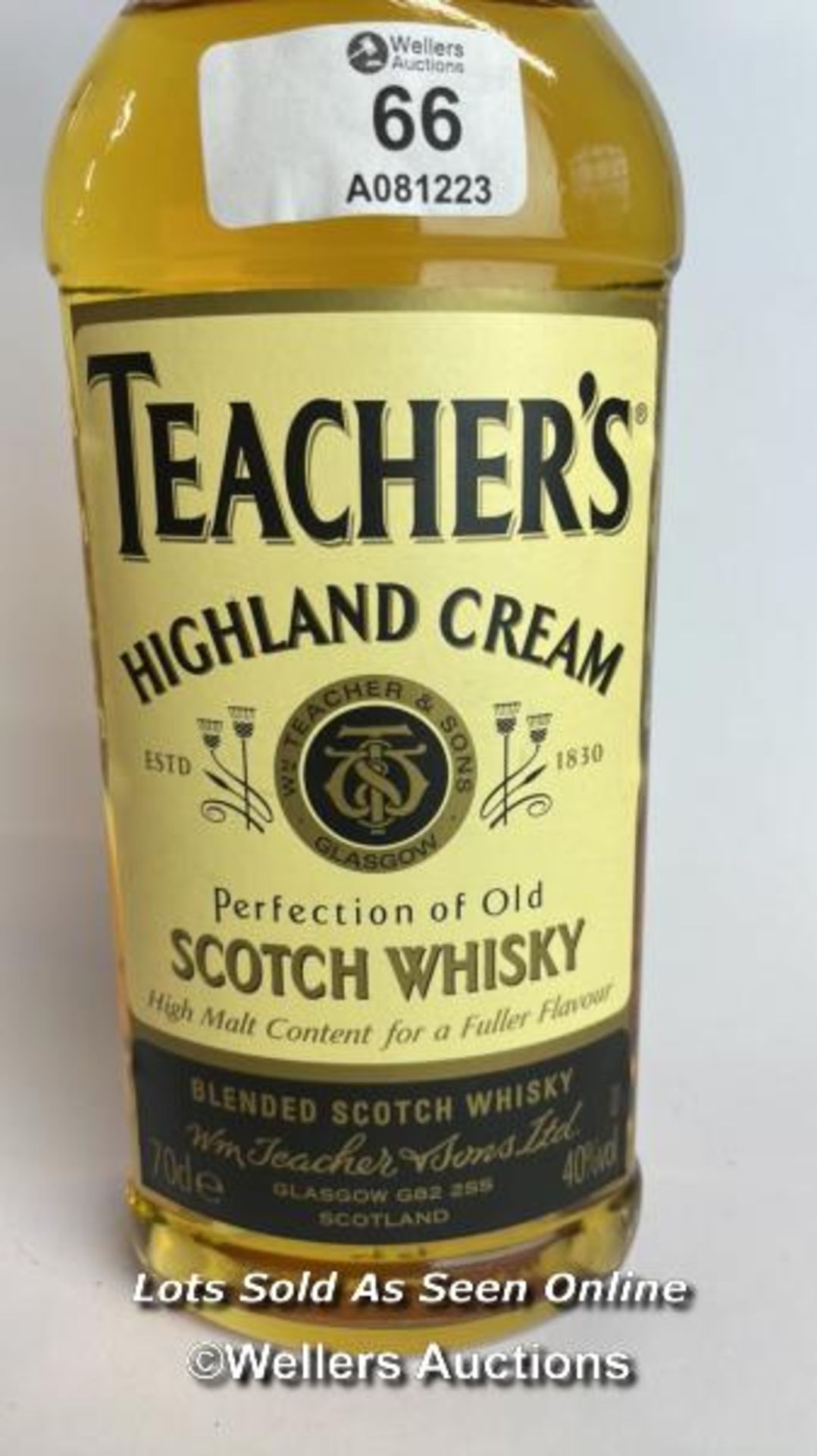 Teachers Highland Cream Scotch Whisky, 70cl, 43% vol / Please see images for fill level and - Image 2 of 5