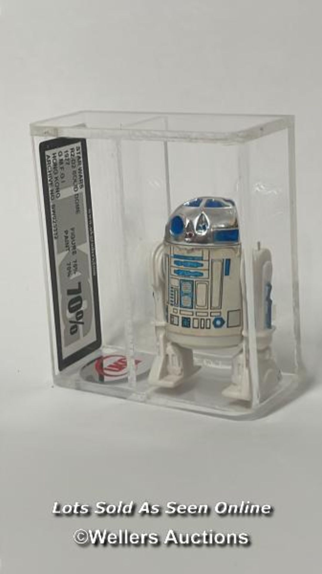 Star Wars vintage R2-D2 (solid dome) 3 3/4" figure, HK , 1977, UKG graded 70% , figure 75, paint 70, - Image 2 of 6