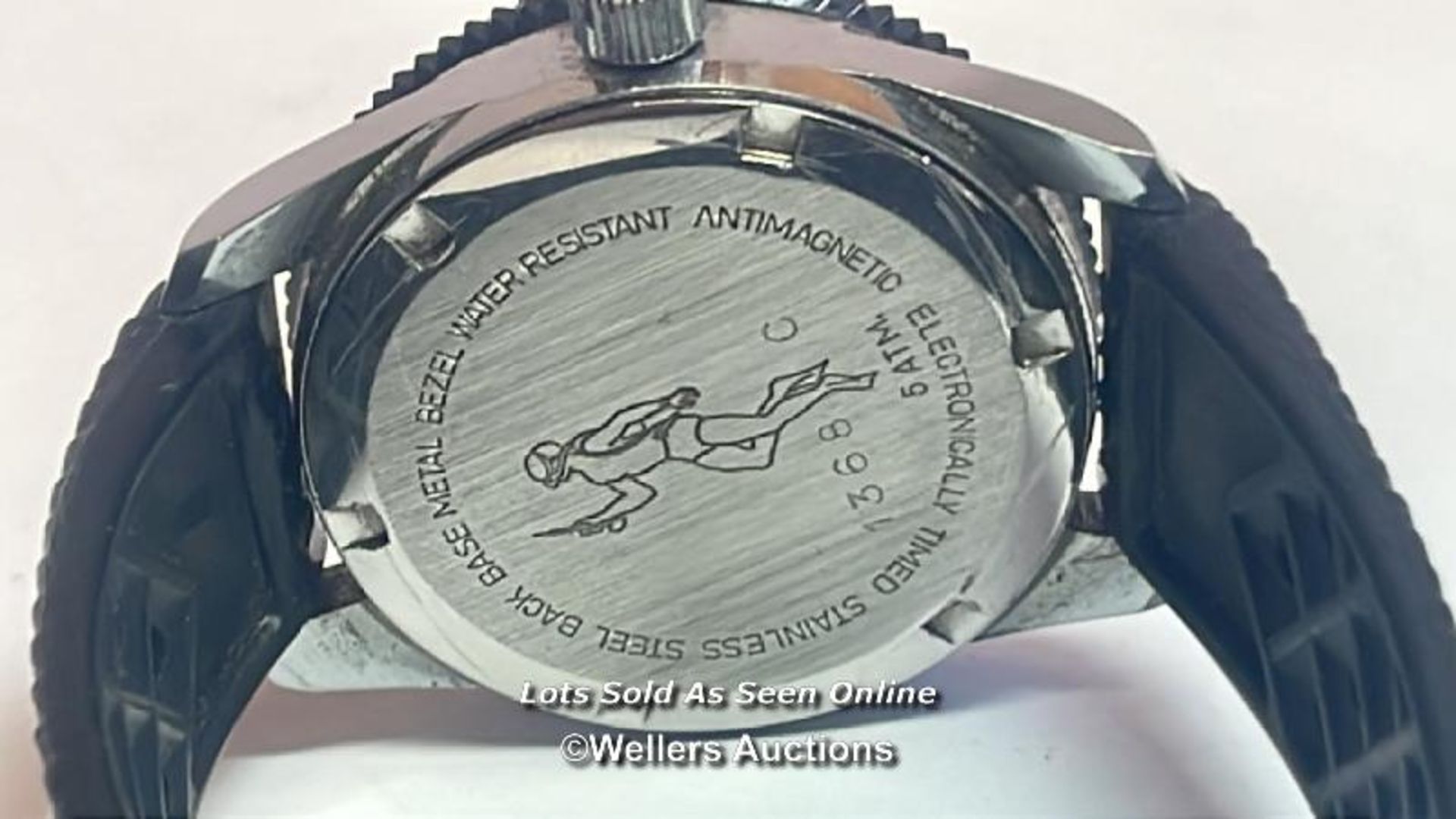 Vintage Buler 5 ATM divers wristwatch no.1368C, 2.8cm diameter dial - Bild 7 aus 10