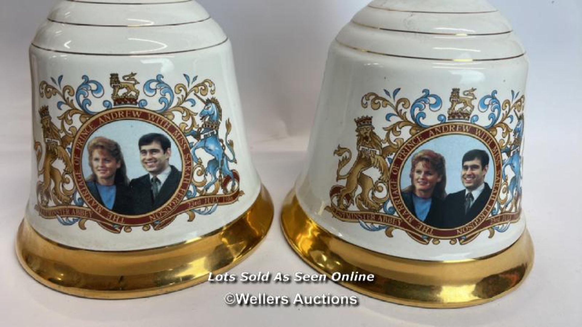 Two Bell's Scotch Whisky Decanters Commemerating The Marriage of Prince Andrew and Sarah Ferguson 23 - Image 3 of 10