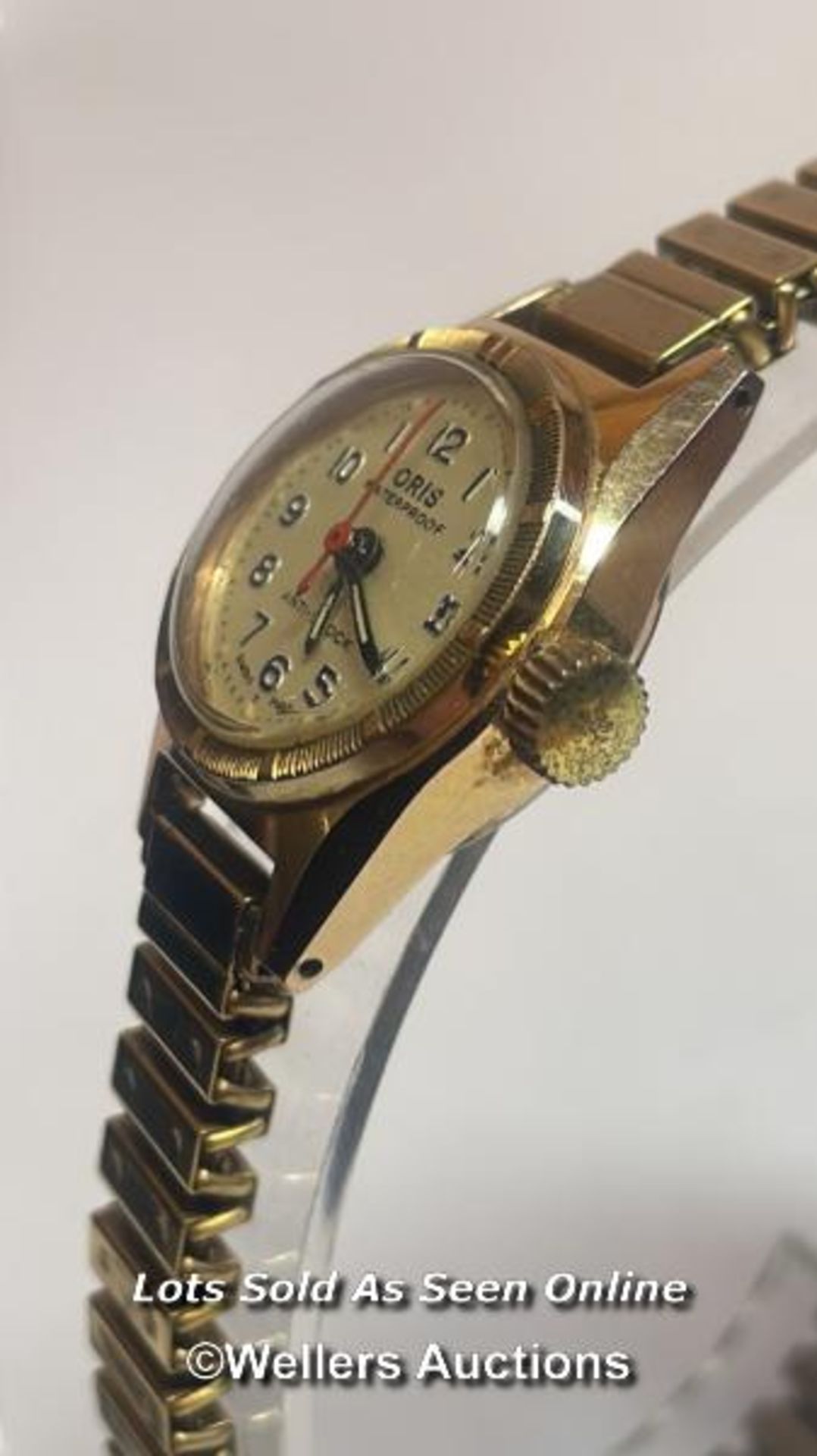 Vintage Oris gold plated cocktail wristwatch, 2cm diameter with box - Image 3 of 12