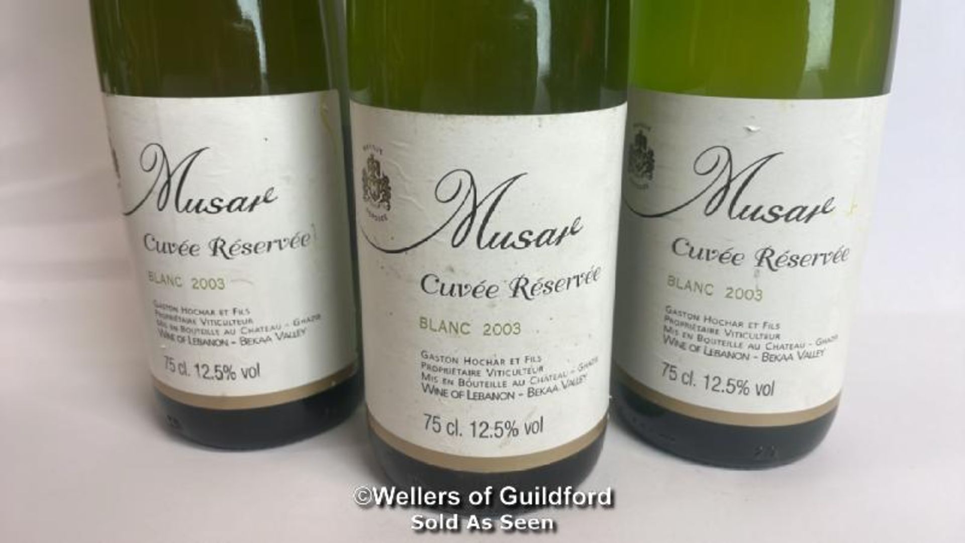 Three bottles of 2003 Musar Cuvee Reserve Blanc, Wine of Lebanon (Bekaa Valley), 75cl, 12.5% vol / - Image 4 of 6