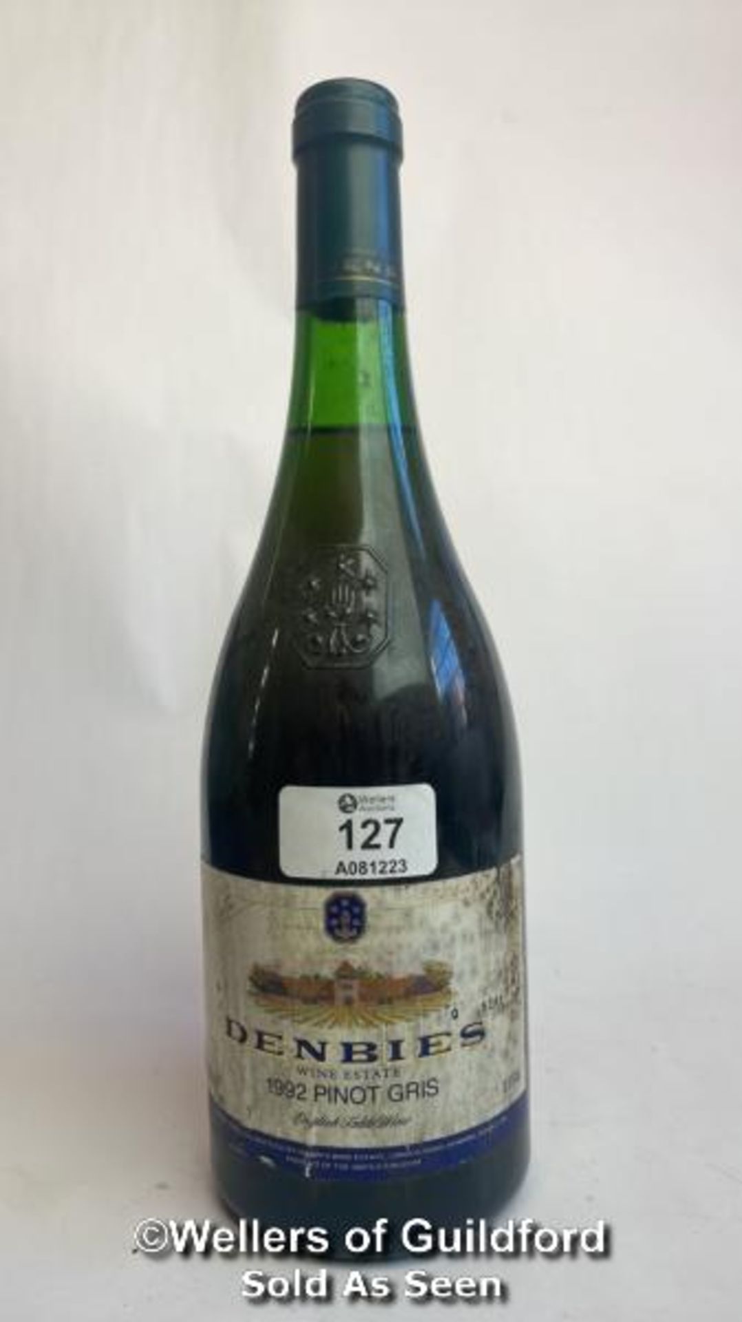 1992 Denbies Pino Gris, 75cl, 10.5% vol / Please see images for fill level and general condition.