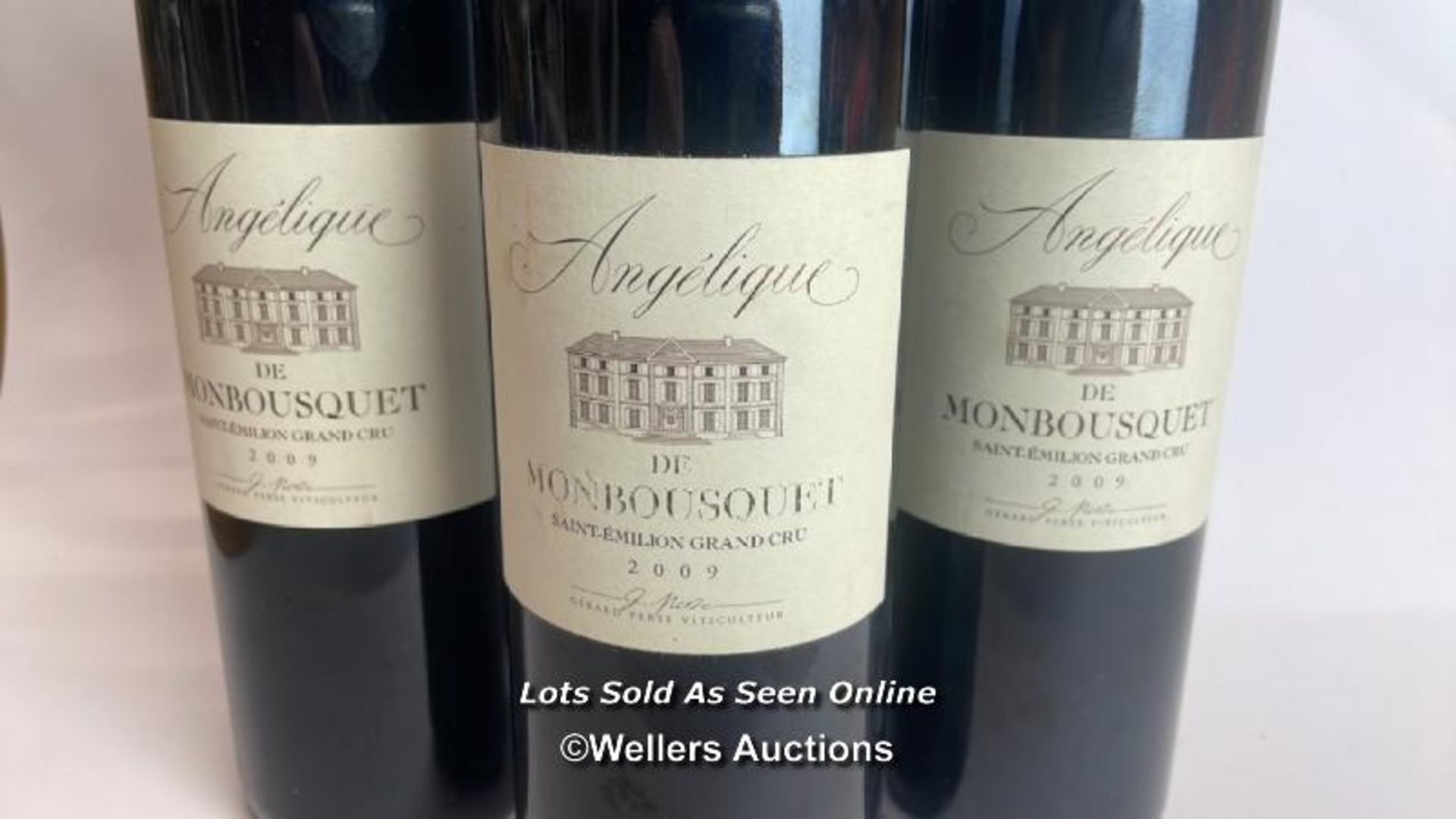 Three bottles of 2009 Angelique De Monsbousquet Saint-Emilion Grand Cru, 75cl, 14% vol / Please - Bild 3 aus 6