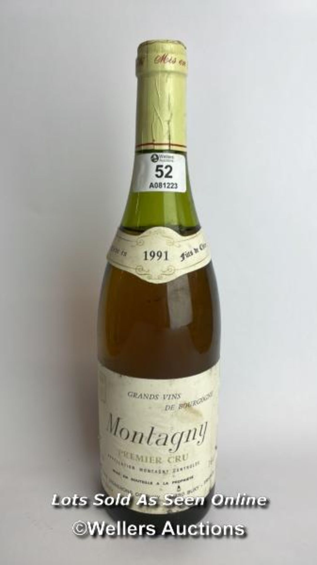 1991 Grand Vins De Bourgogne Monagny Premiuer Cru Cuvee Speciale, 75cl, 13% vol / Please see