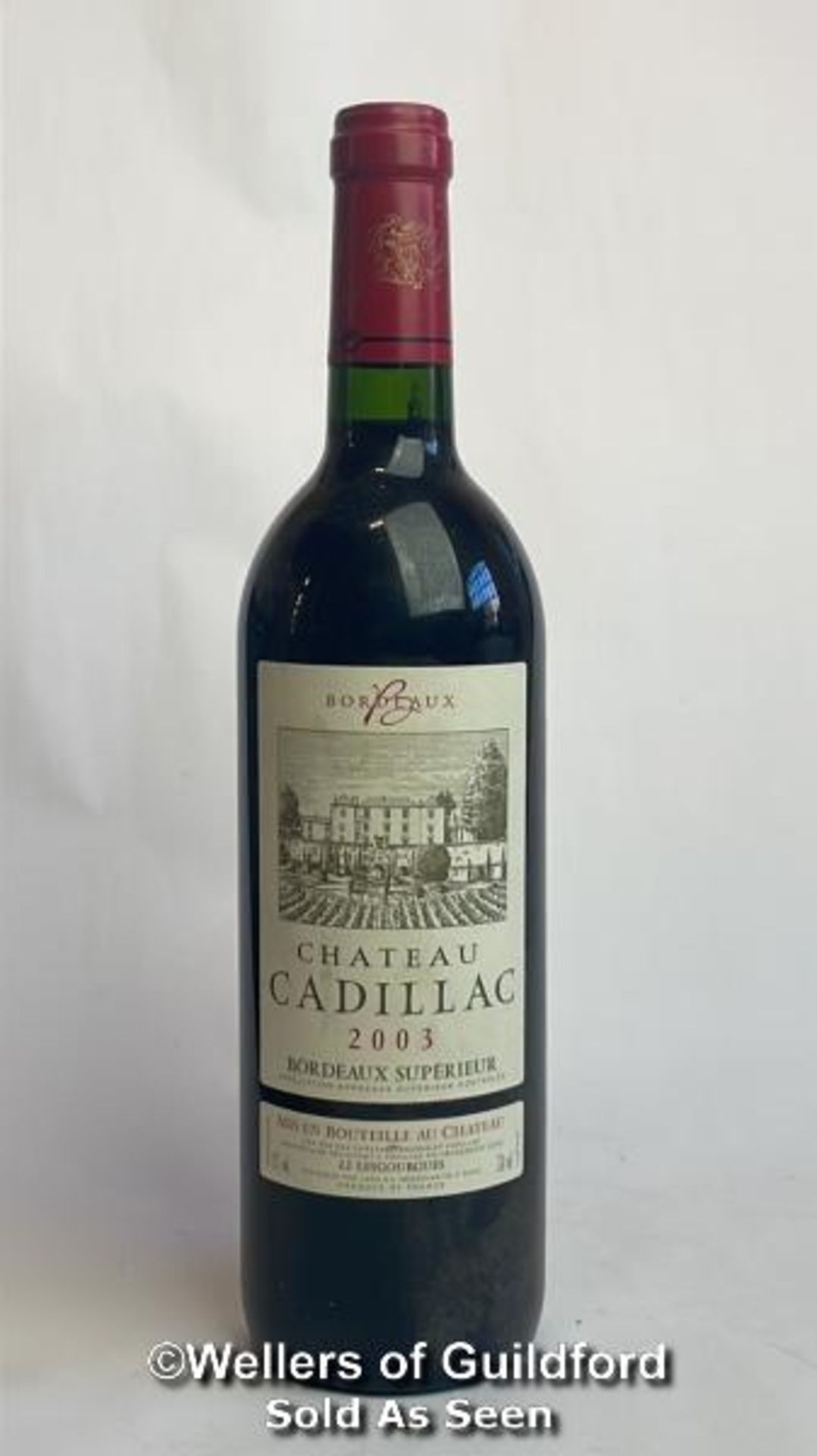 2003 Chateau Cadillac, Bordeaux Superieur, 75cl, 12% vol / Please see images for fill level and