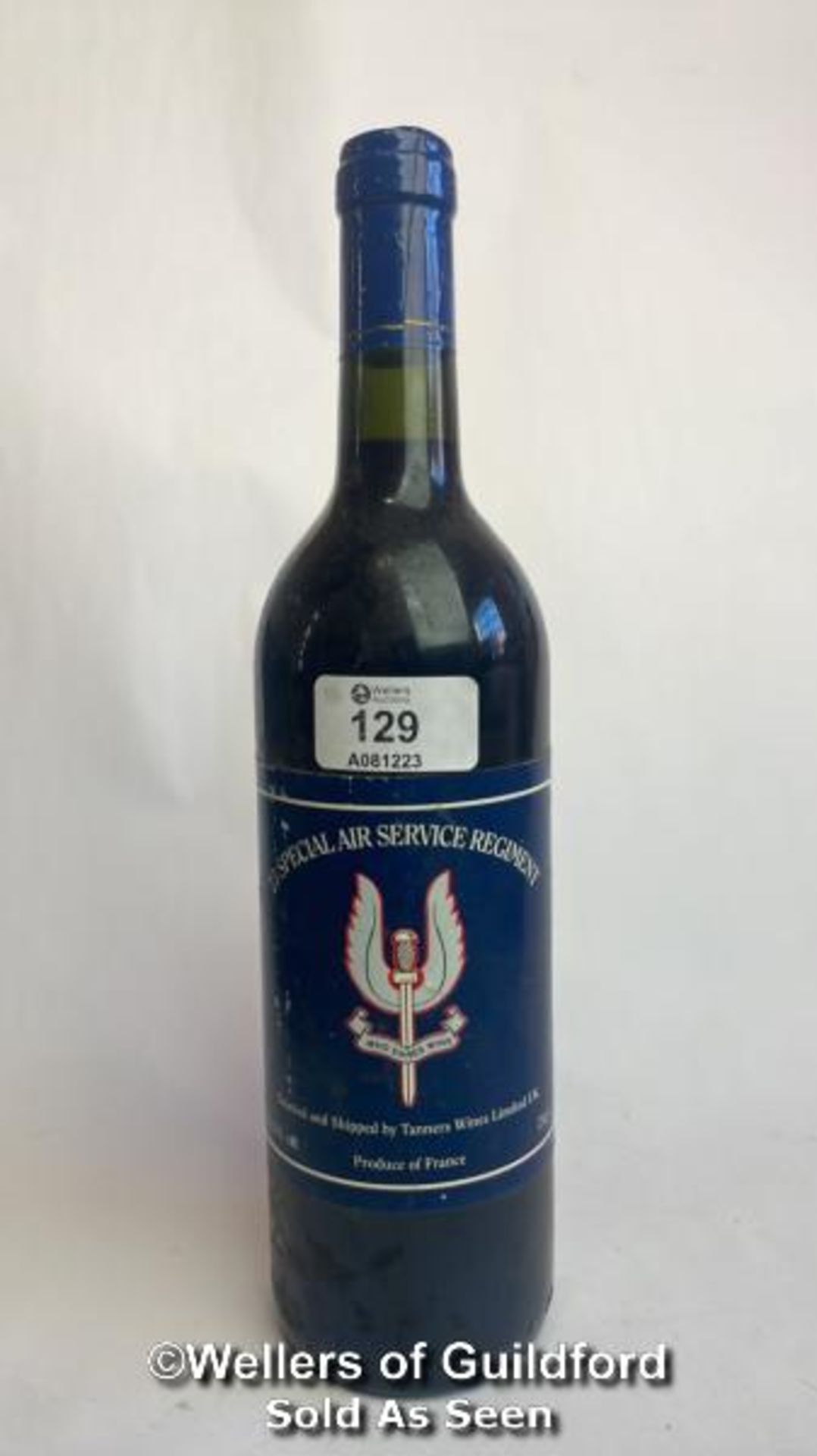 23 Special Air Service Regiment, Tanners Wine, 75cl, 11.5% / Please see images for fill level and