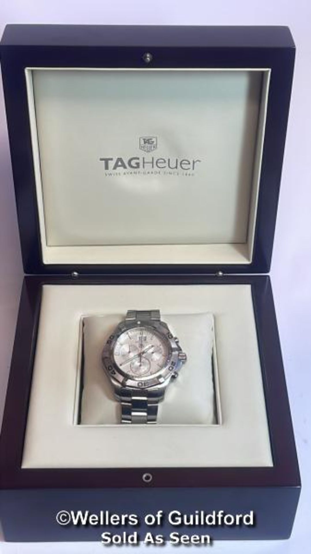 Tag Heuer aqua racer stainless steel wristwatch no. CAF101F, 3.3cm dial, good cosmetic condition - Bild 14 aus 20