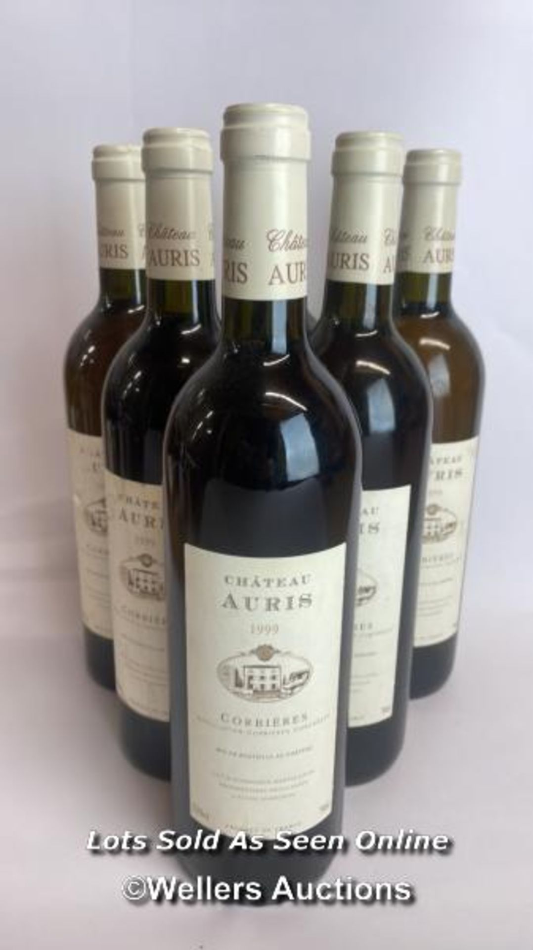Six bottles of 1999 Chateau Auris Corbieres, Mis En Boutille Au Chateau, 75cl, 12.5% vol / Please