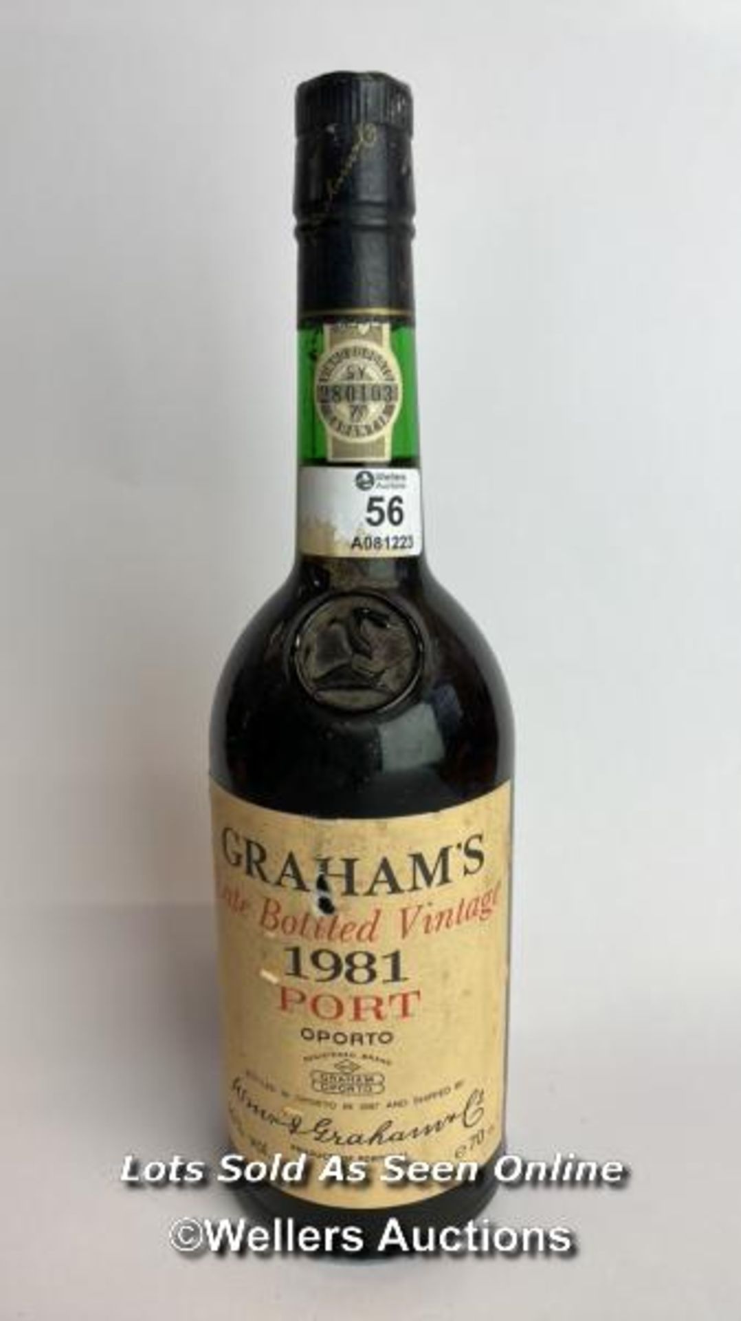 Graham's Late bottled vintage 1981 port, 70cl, 20% vol / Please see images for fill level and