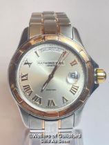 Raymond Weil Parsifal 2965-SG5-00658 stainless steel & rose gold automatic wrist watch, dial 3.3cm