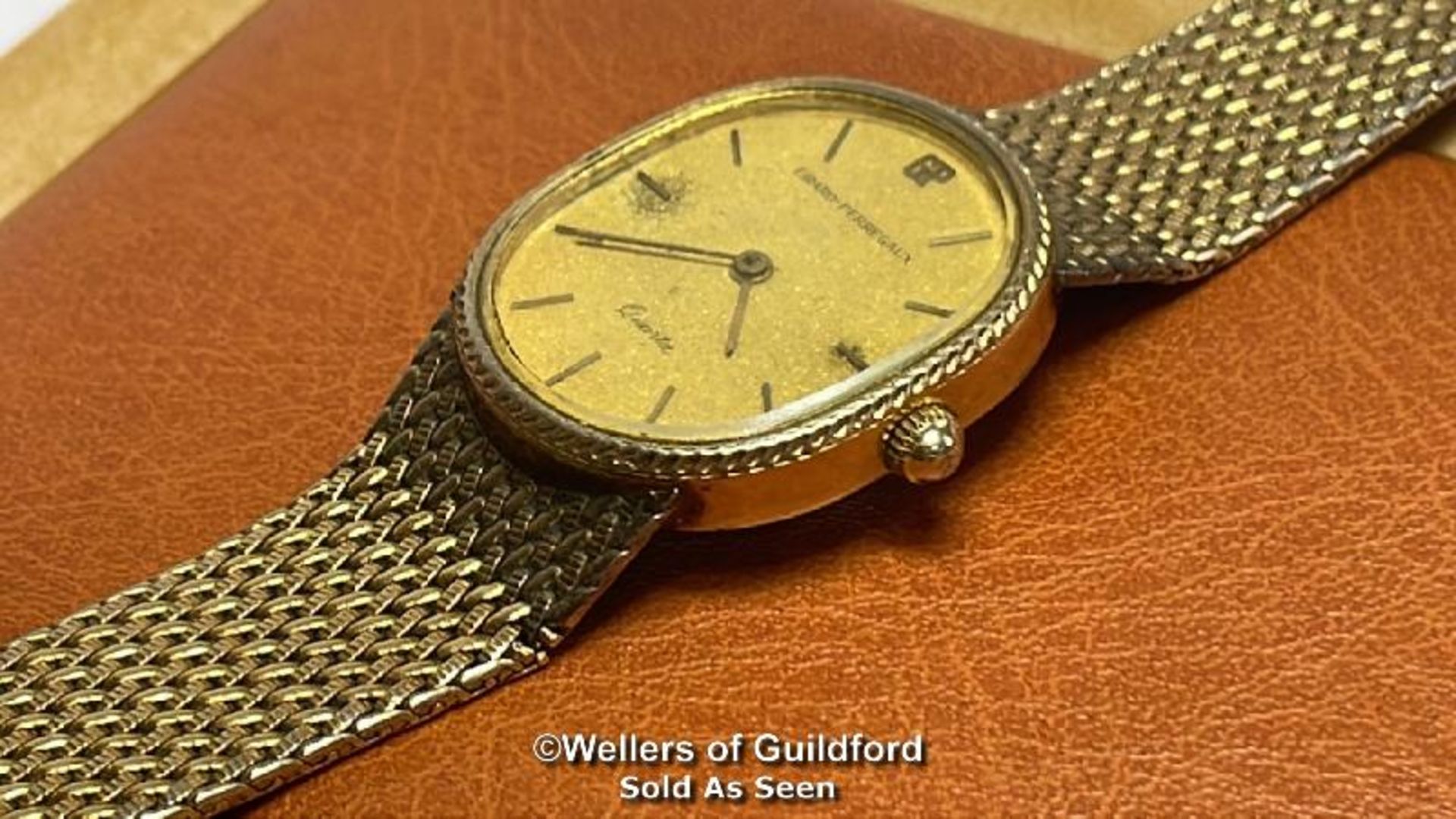 Vintage Girrard Perregaux ellipse gold plated dress watch, 2.5cm wide dial with box - Image 4 of 12