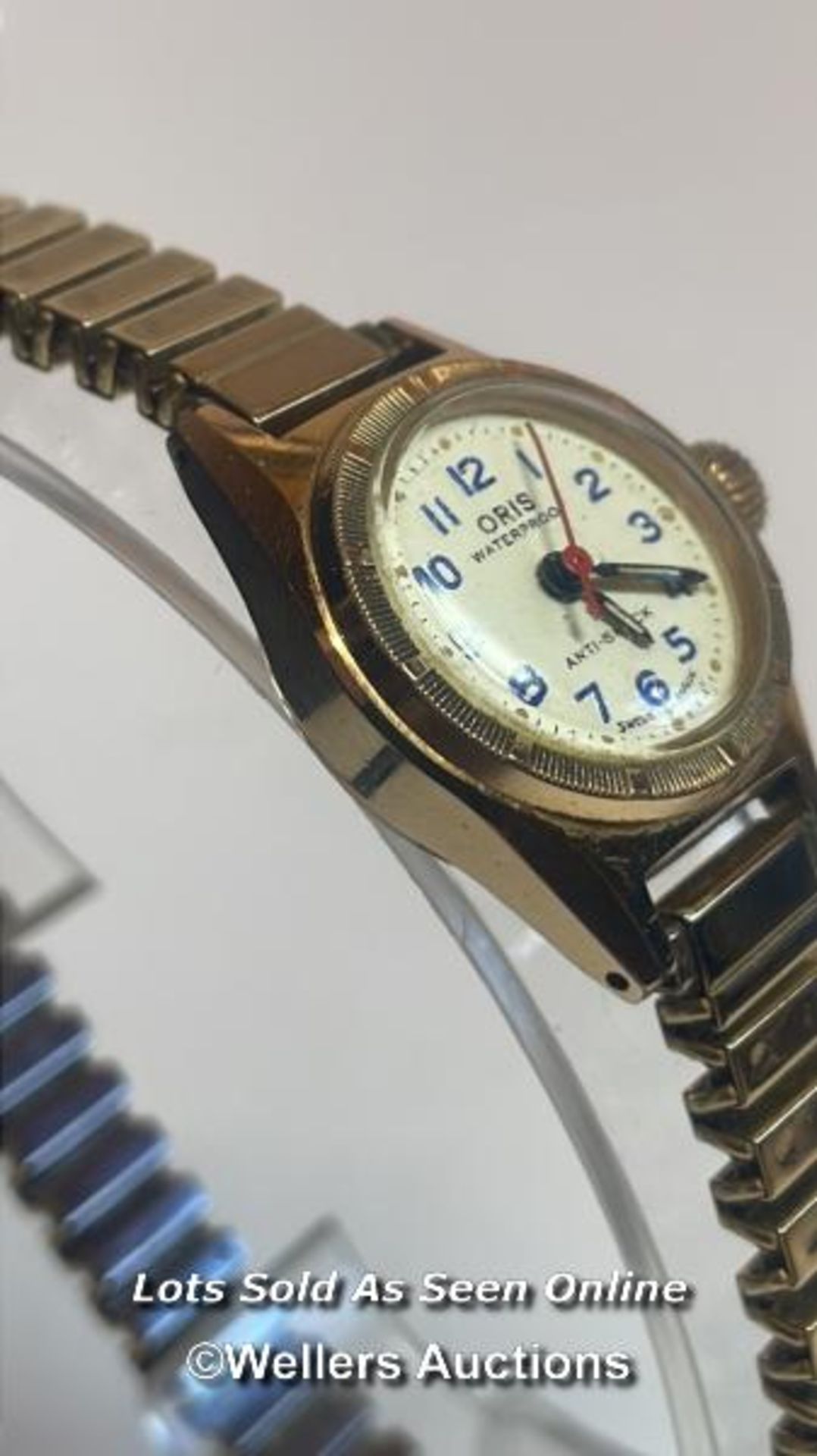 Vintage Oris gold plated cocktail wristwatch, 2cm diameter with box - Image 5 of 12