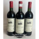 Three bottles of 1993 Domaine Du Grand Mayne Cotes De Duras, 75cl, 12% vol / Please see images for