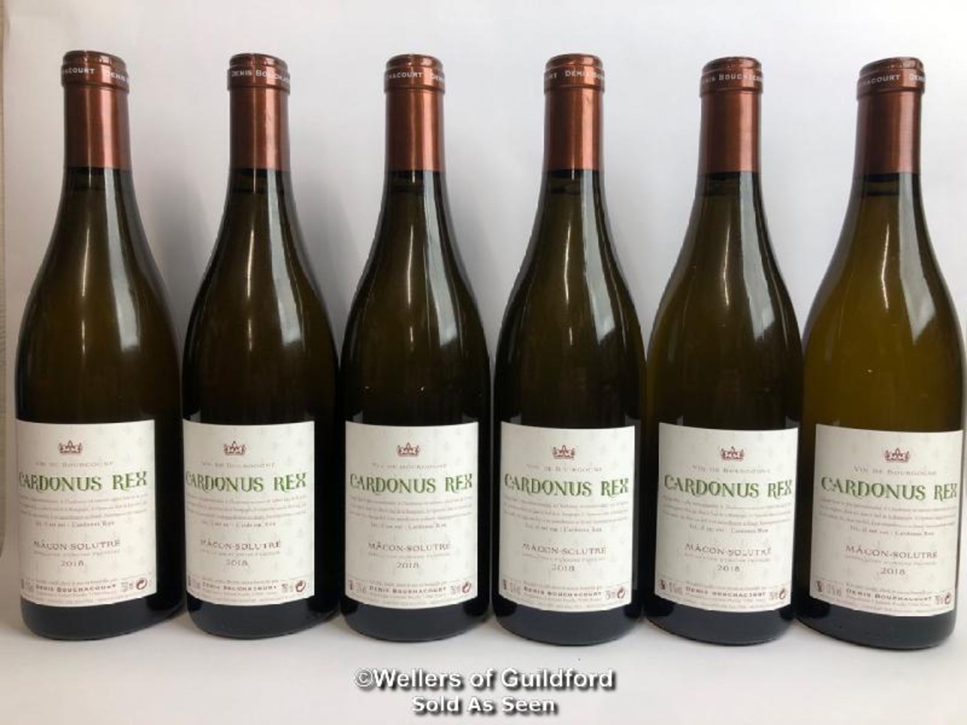 SIX BOTTLES OF 2018 MACON-SOLUTRE BOURGOGNE "CARDONUS REX", DENIS BOUCHACOURT, BURGUNDY, 75CL, 13%