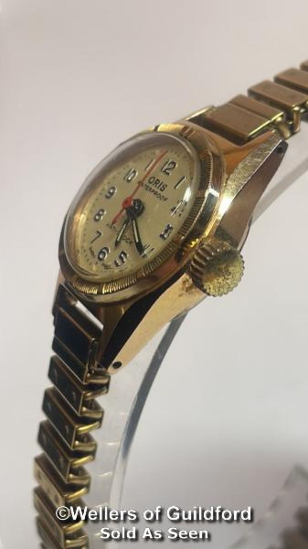 Vintage Oris gold plated cocktail wristwatch, 2cm diameter with box - Image 4 of 12