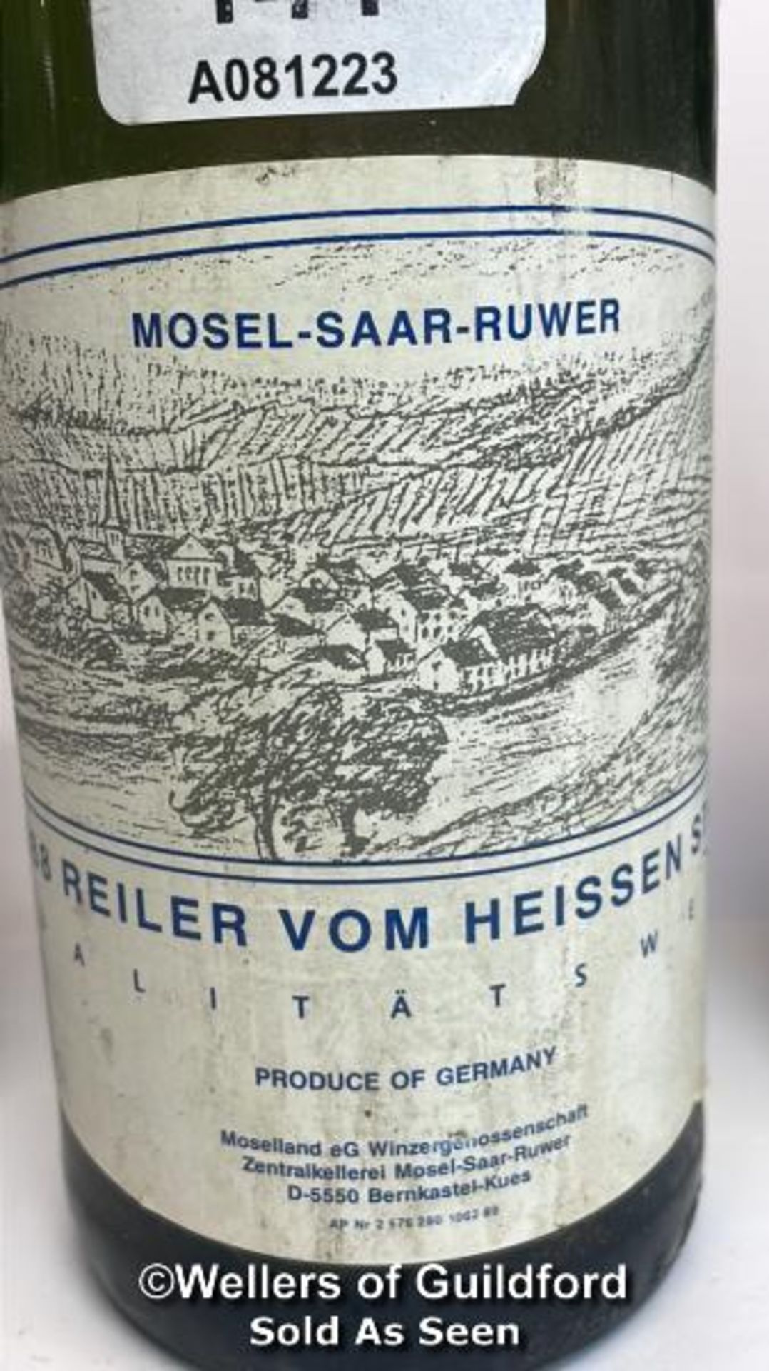 Three bottles of 1988 Reiler Vom Heissen Stein, 75cl, 9% vol / Please see images for fill level - Bild 2 aus 5