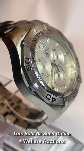 Tag Heuer aqua racer stainless steel wristwatch no. CAF101F, 3.3cm dial, good cosmetic condition - Image 5 of 20