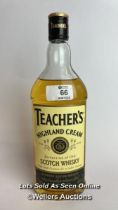 Teachers Highland Cream Scotch Whisky, 70cl, 43% vol / Please see images for fill level and