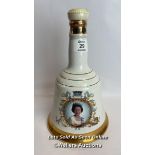 Bell's Scotch Whisky In a Wade Commemortative Decanter Commemortating The 60th Birthday of Her