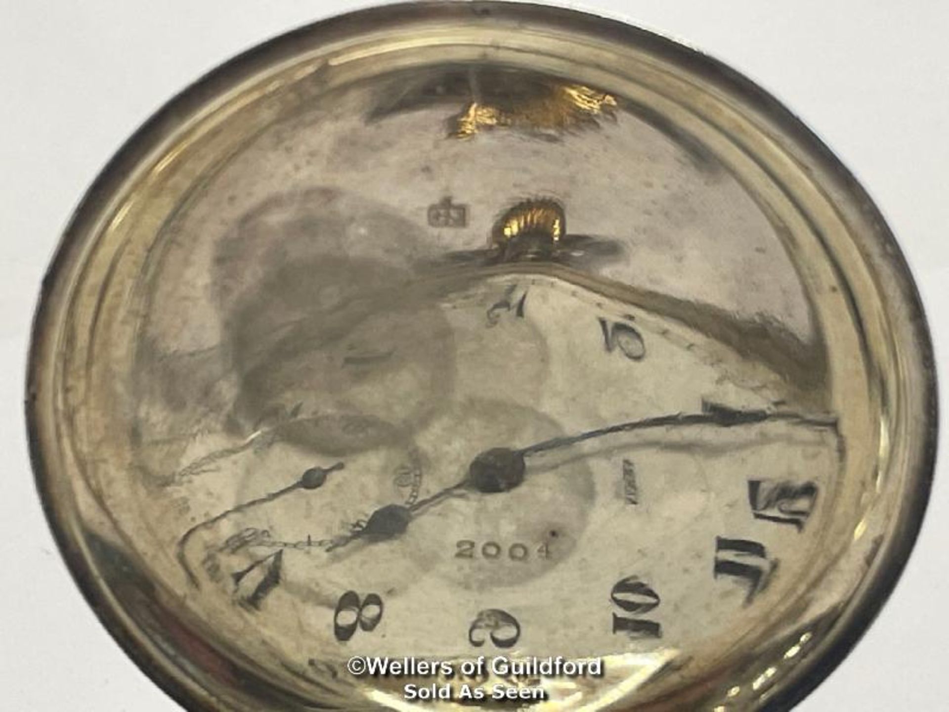 Nimra pocket watch in silver case stamped 925, 5cm diameter, without glass, not in working order - Image 2 of 4