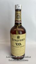Seagrams V.O. Canadian Whisky, Aged 6 Years, Bottled in 1982, 1L, 43% vol / Please see images for