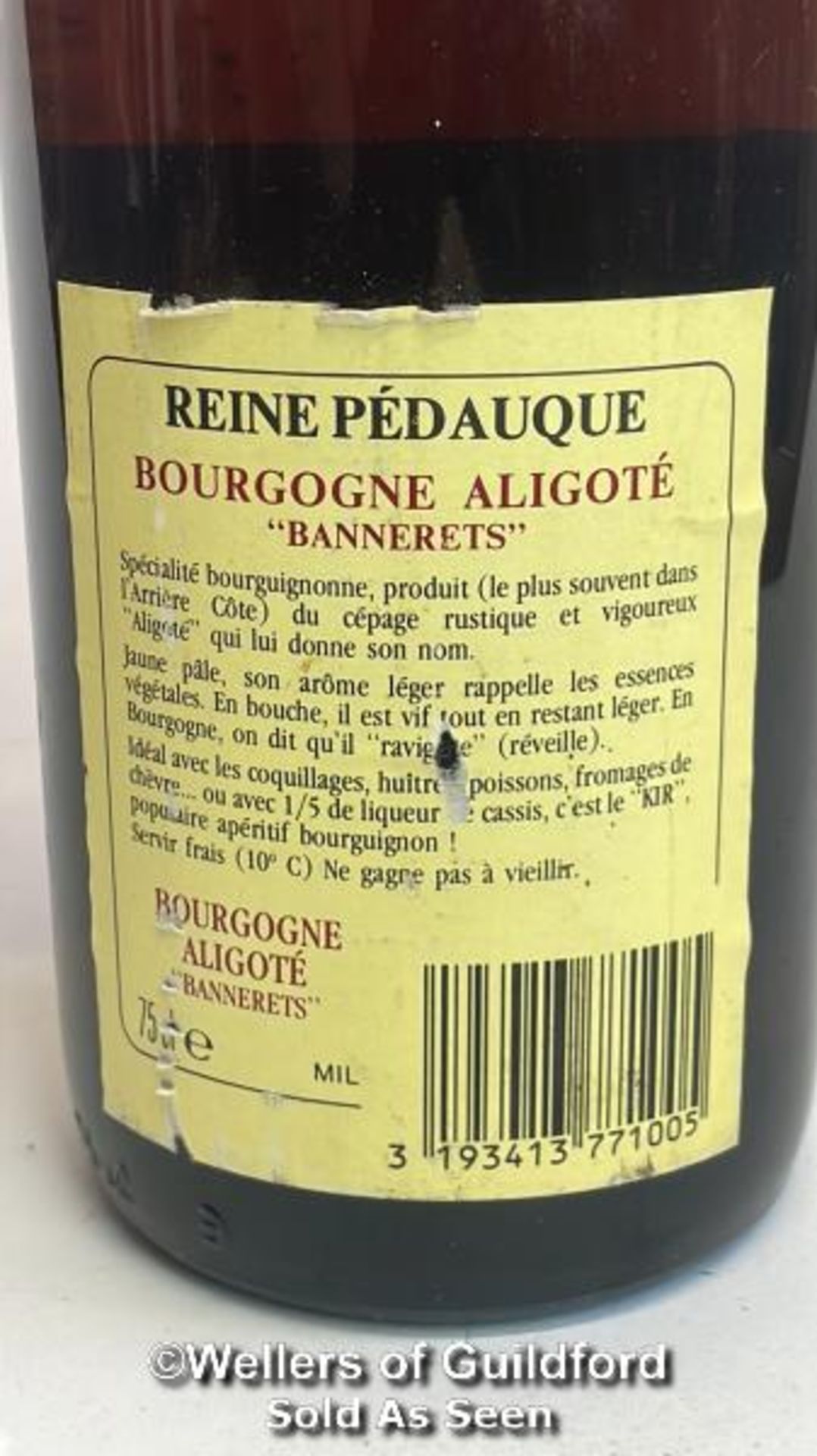 1990 Rine Pedauque Bourgogne Aligote, 75cl, 12% vol / Please see images for fill level and general - Bild 3 aus 5