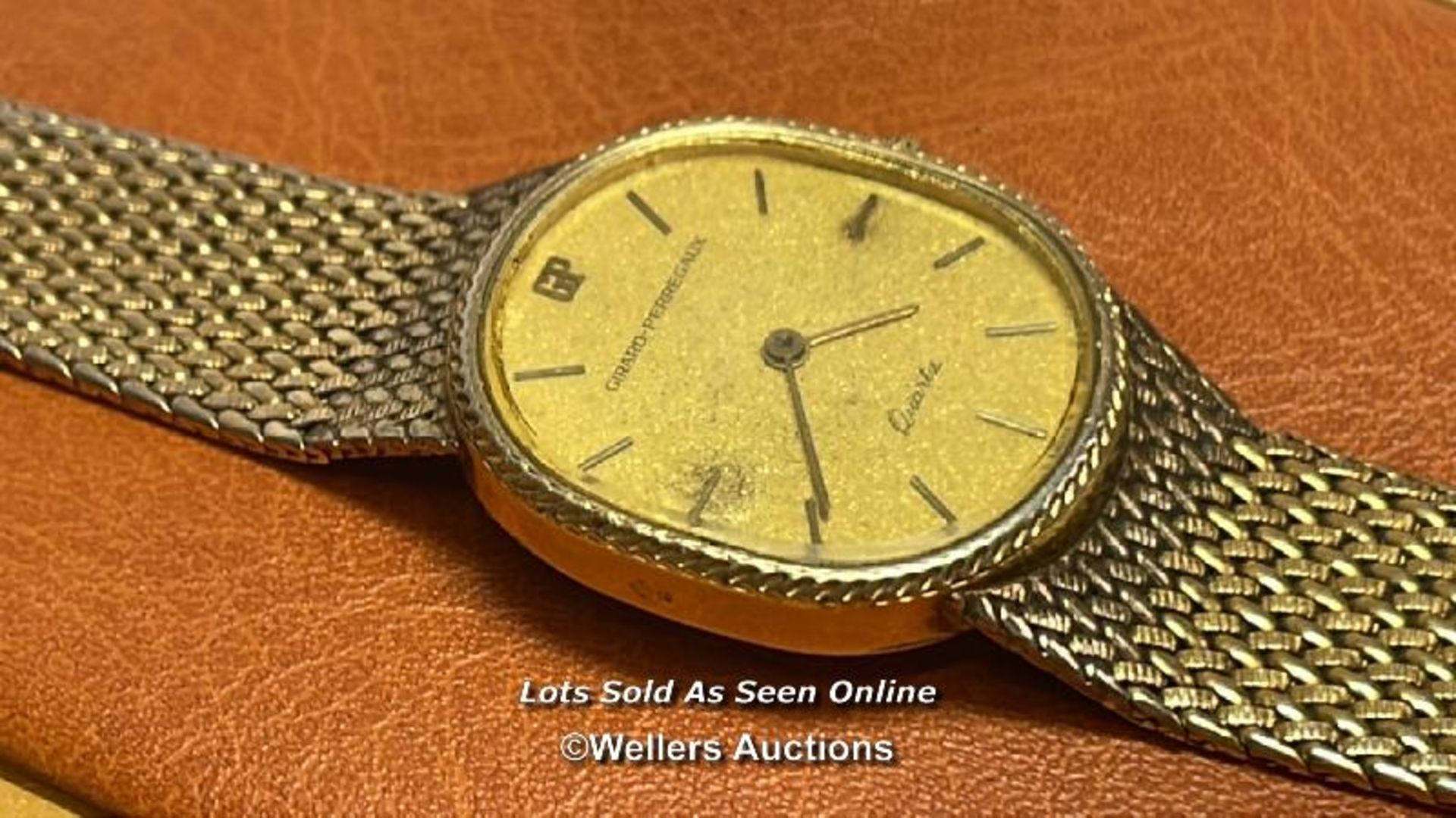 Vintage Girrard Perregaux ellipse gold plated dress watch, 2.5cm wide dial with box - Image 5 of 12