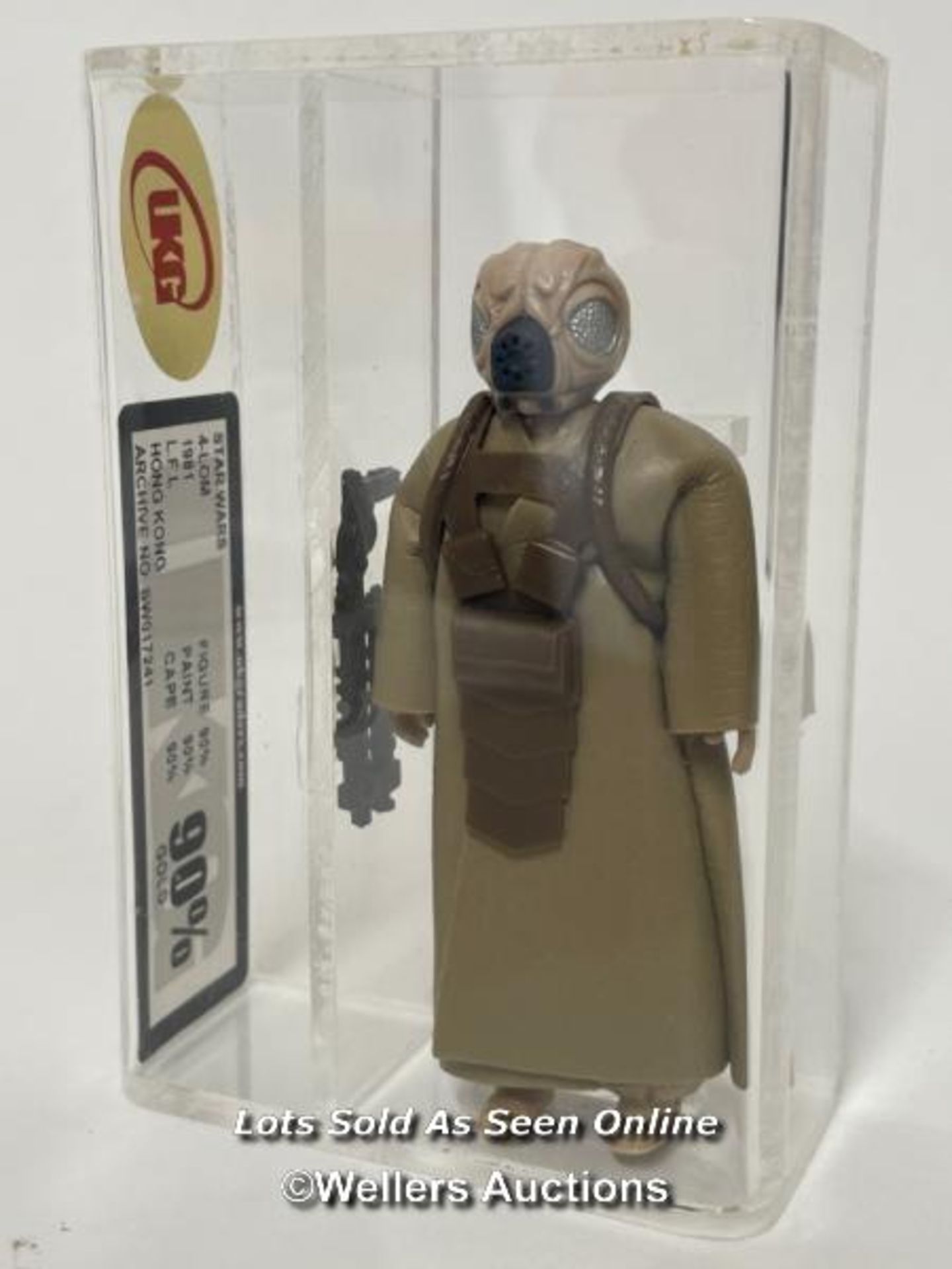 Star Wars vintage 4-LOM 3 3/4" figure, HK 1981, UKG gold graded 90% figure 90 paint 90 cape 90 - Image 2 of 7