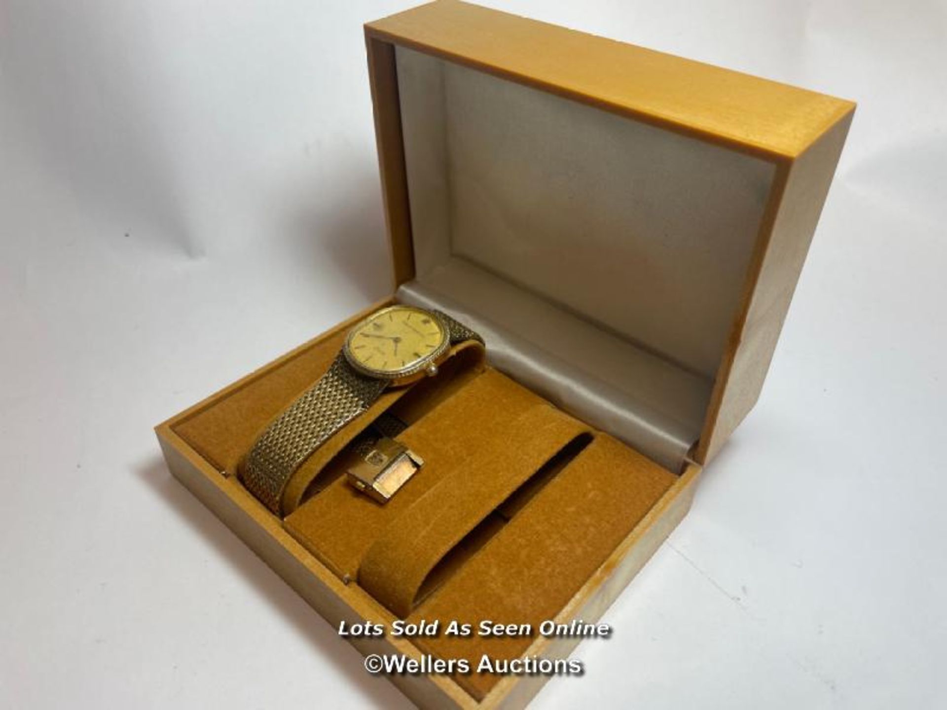 Vintage Girrard Perregaux ellipse gold plated dress watch, 2.5cm wide dial with box - Image 11 of 12