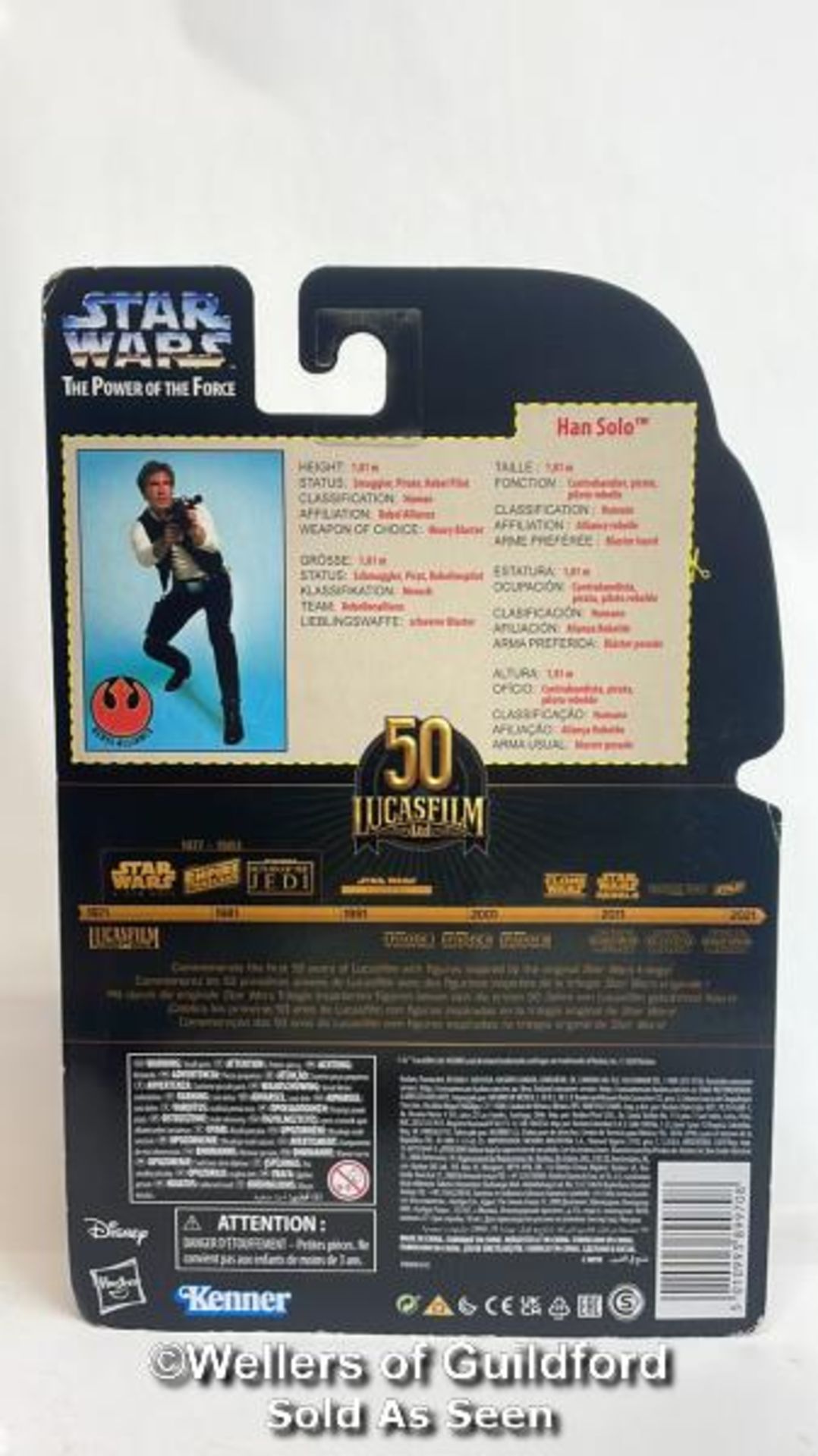 Star Wars - Han Solo Hasbro black series 6" figure, Lucasfilm 50th Anniversary (VAT on hammer price) - Image 3 of 3