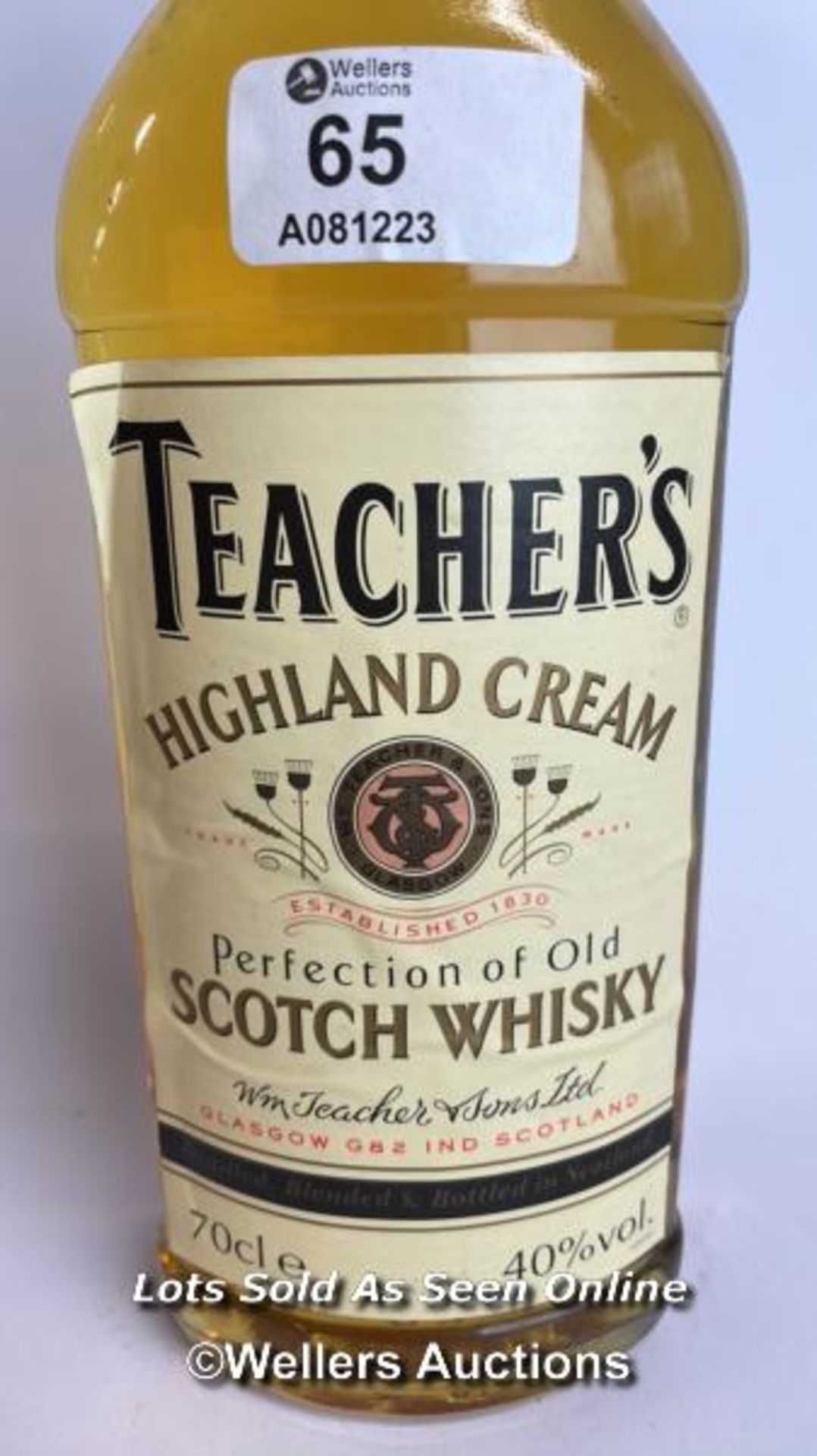 Teachers Highland Cream Scotch Whisky, 70cl, 43% vol / Please see images for fill level and - Image 2 of 4