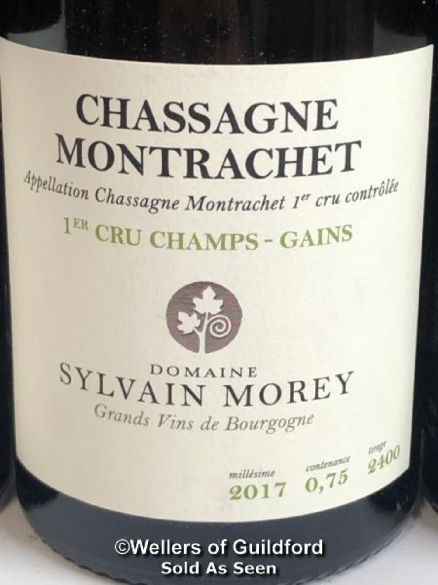 SIX BOTTLES OF 2017 CHASSAGNE MONTRACHET 1ER CRU CHAMPS - GAINS, SYLVAIN MOREY, BURGUNDY, 75CL, - Image 2 of 3