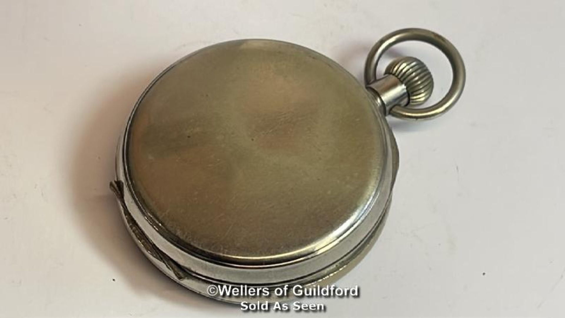 Argentan Goliath pocket watch in hallmarked silver travel / display case. Top winding mechanism - Bild 6 aus 8