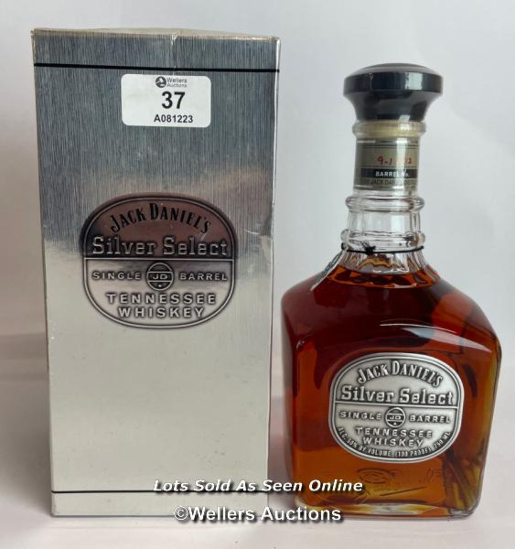 Jack Daniels Silver Select Single Barrel Tennessee Whiskey, Release date: 11-03-99, Barrek no: 9-