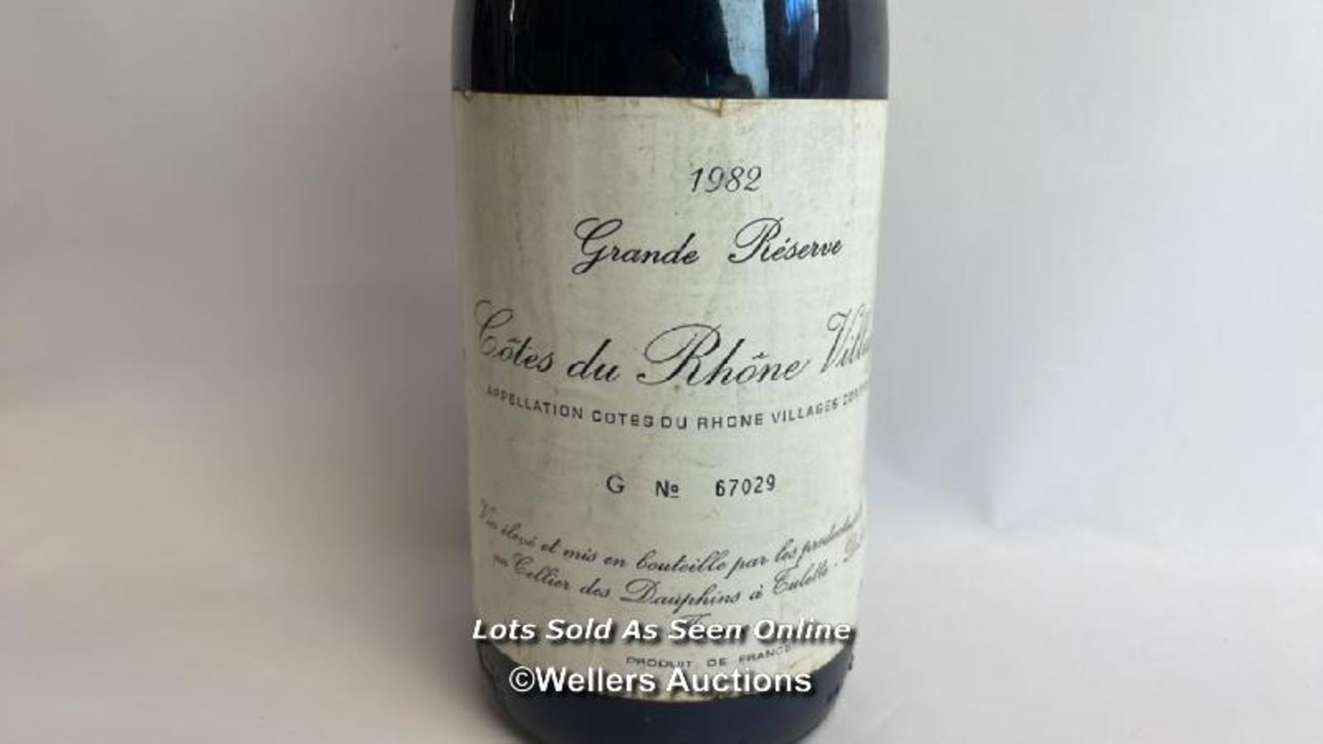 1982 Grande Reserve Cotes Du Rhone Villages, G No 67029, 75cl, 13% vol / Please see images for - Image 2 of 4