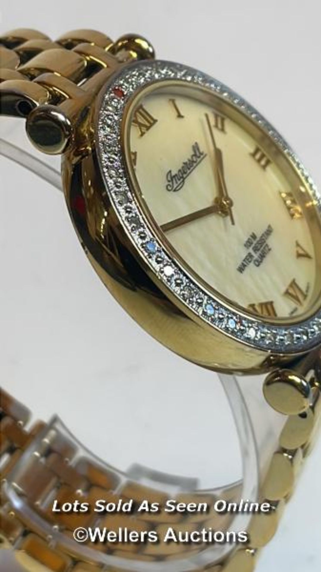 Ingersoll stainless steel wristwatch with quartz movement, 36mm mother of pearl dial and diamond - Image 5 of 16