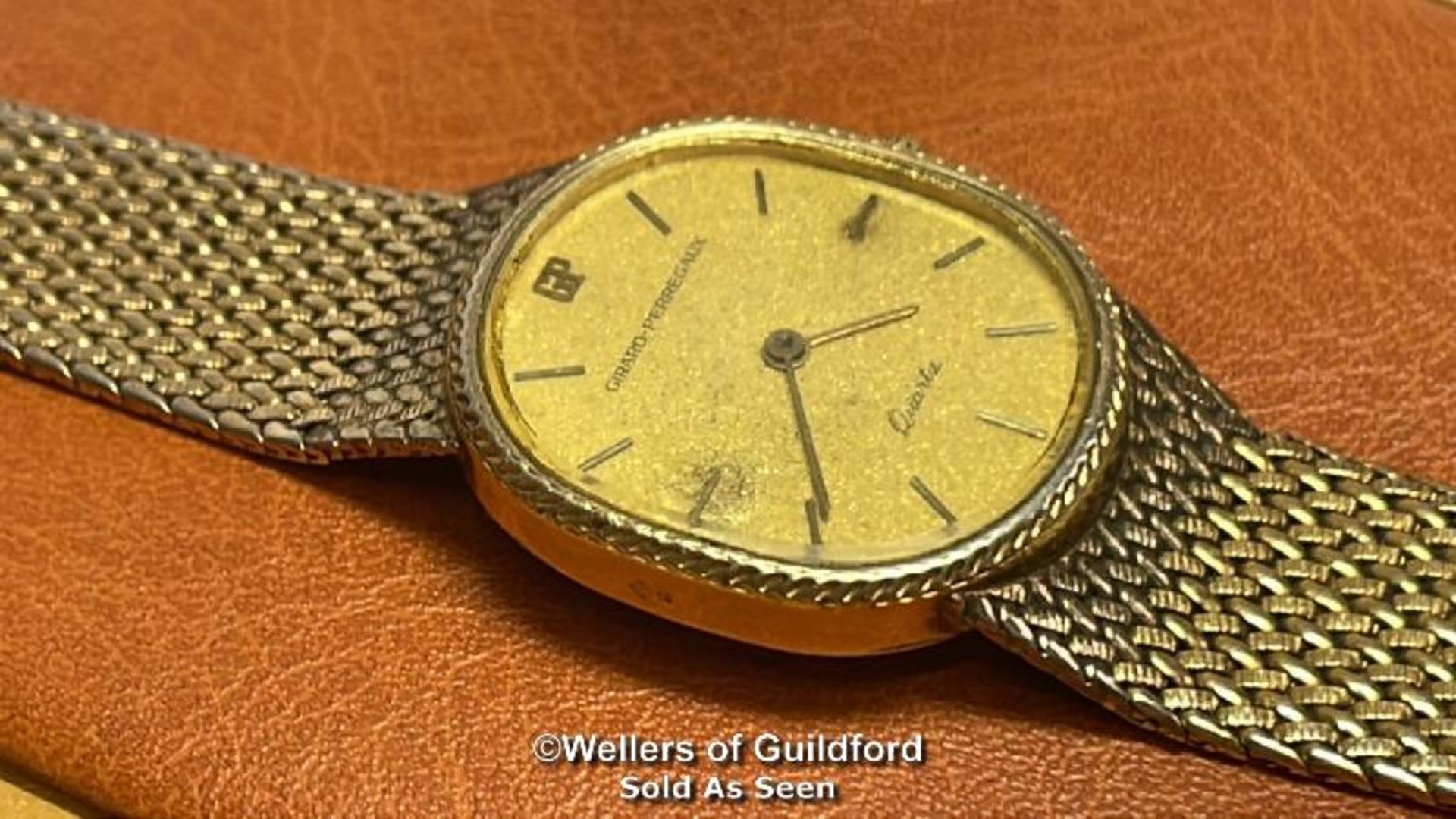 Vintage Girrard Perregaux ellipse gold plated dress watch, 2.5cm wide dial with box - Image 6 of 12