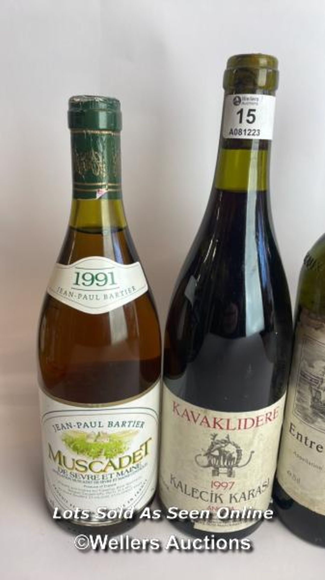 Four bottles of vintage wine Inc. 1997 Kavaklidere Kalecik Karasi, 1991 Jean-Paul Bartier Muscadet - Image 2 of 6